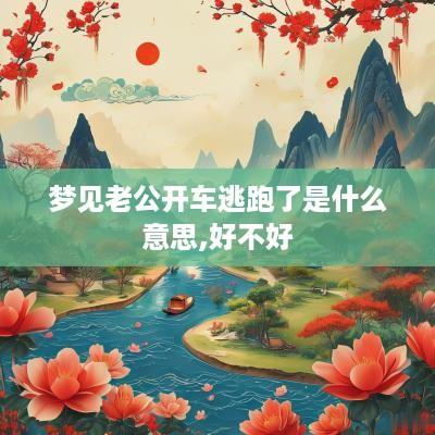 梦见老公开车逃跑了是什么意思,好不好