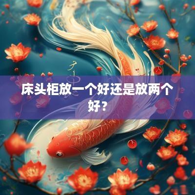 床头柜放一个好还是放两个好？