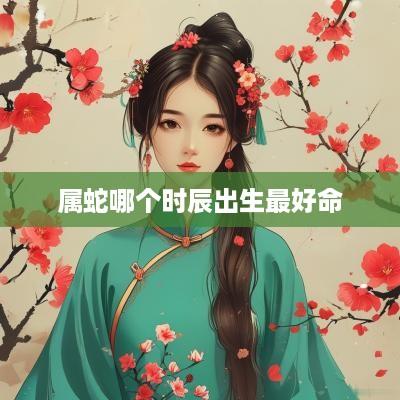 属蛇哪个时辰出生最好命