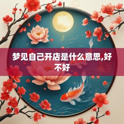 梦见自己开店是什么意思,好不好