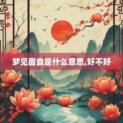 梦见面食是什么意思,好不好