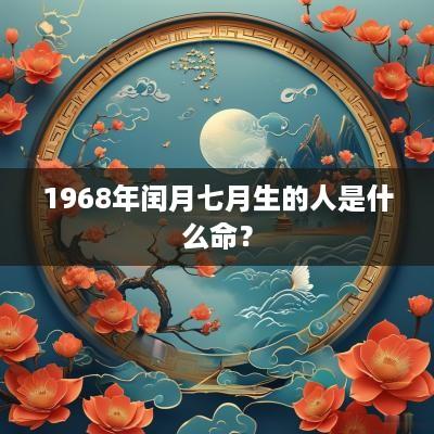 1968年闰月七月生的人是什么命？