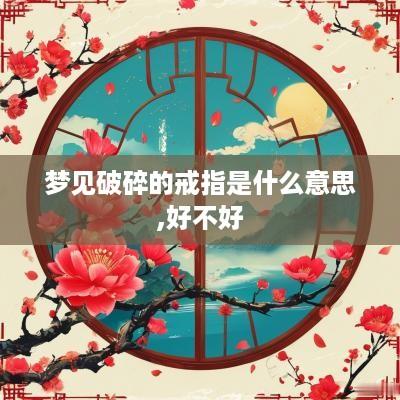 梦见破碎的戒指是什么意思,好不好 梦见破碎的戒指是什么意思,好不好