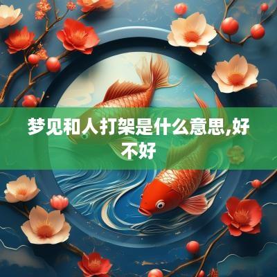 梦见和人打架是什么意思,好不好