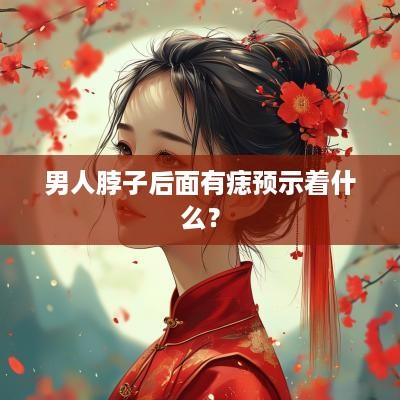 男人脖子后面有痣预示着什么？