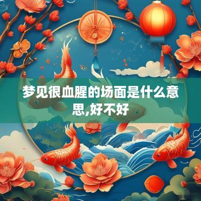 梦见很血腥的场面是什么意思,好不好