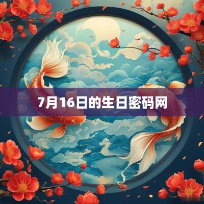 7月16日的生日密码网