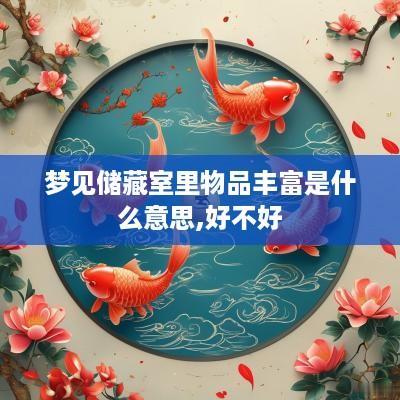 梦见储藏室里物品丰富是什么意思,好不好