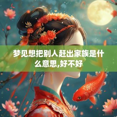 梦见想把别人赶出家族是什么意思,好不好