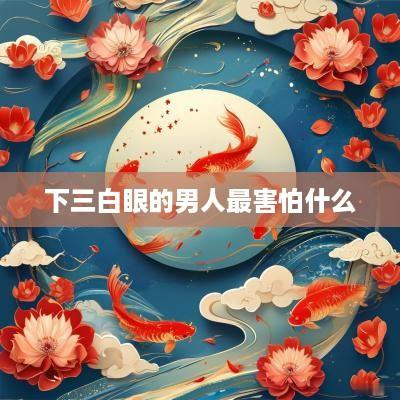 下三白眼的男人最害怕什么