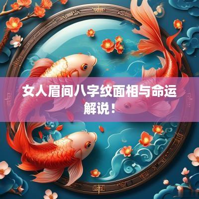 女人眉间八字纹面相与命运解说！