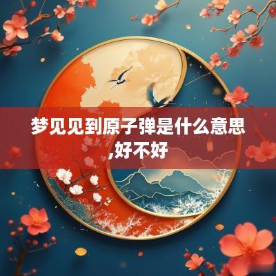 梦见见到原子弹是什么意思,好不好