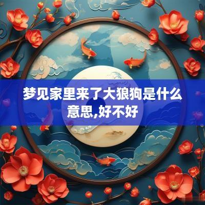 梦见家里来了大狼狗是什么意思,好不好