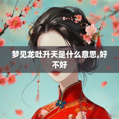 梦见龙吐升天是什么意思,好不好