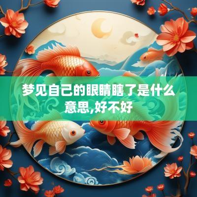 梦见自己的眼睛瞎了是什么意思,好不好