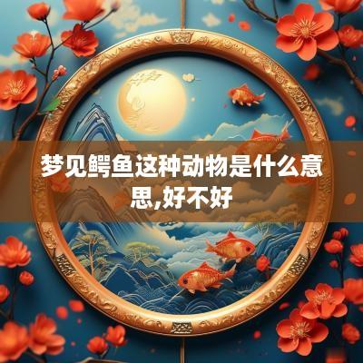 梦见鳄鱼这种动物是什么意思,好不好