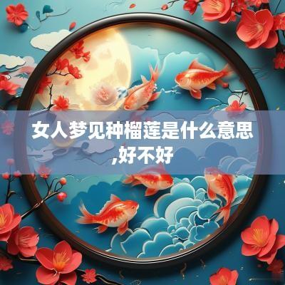女人梦见种榴莲是什么意思,好不好