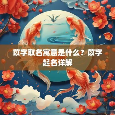 苡字取名寓意是什么？苡字起名详解