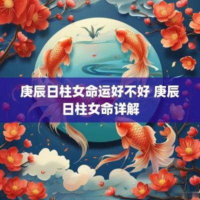 庚辰日柱女命运好不好 庚辰日柱女命详解