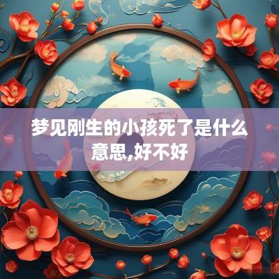 梦见刚生的小孩死了是什么意思,好不好