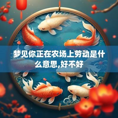 梦见你正在农场上劳动是什么意思,好不好