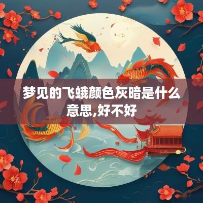 梦见的飞蛾颜色灰暗是什么意思,好不好
