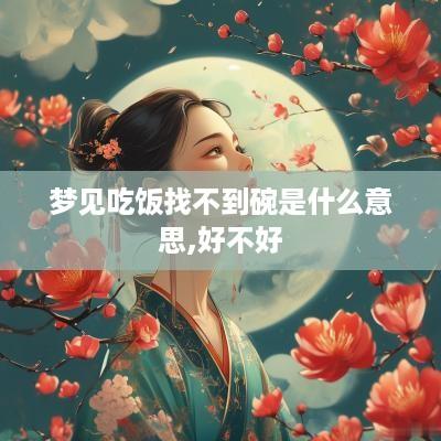 梦见吃饭找不到碗是什么意思,好不好