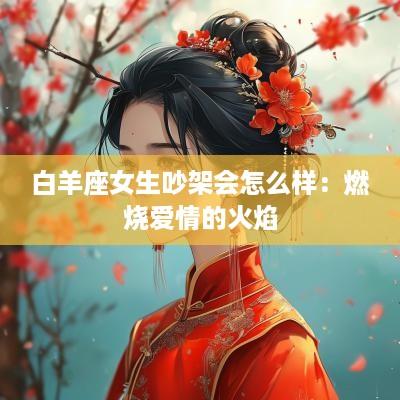 白羊座女生吵架会怎么样：燃烧爱情的火焰