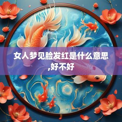 女人梦见脸发红是什么意思,好不好