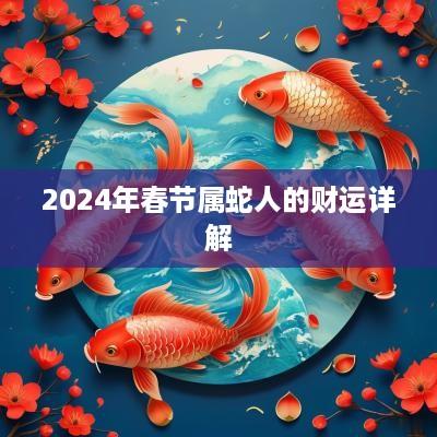 2025年春节属蛇人的财运详解
