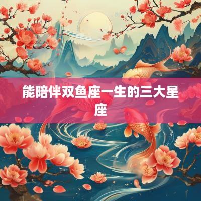 能陪伴双鱼座一生的三大星座