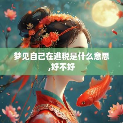 梦见自己在逃税是什么意思,好不好 梦见自己在逃税是什么意思,好不好