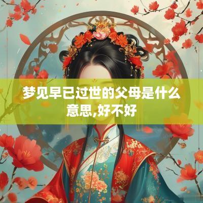 梦见早已过世的父母是什么意思,好不好