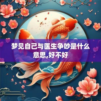 梦见自己与医生争吵是什么意思,好不好