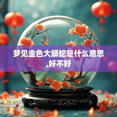 梦见金色大蟒蛇是什么意思,好不好