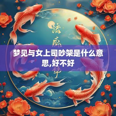 梦见与女上司吵架是什么意思,好不好