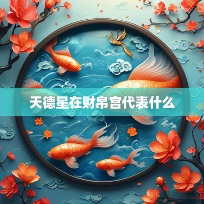 天德星在财帛宫代表什么