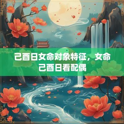 己酉日女命对象特征，女命己酉日看配偶