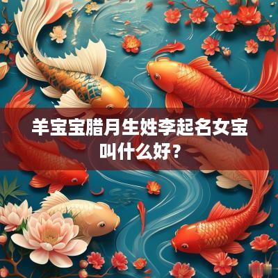 羊宝宝腊月生姓李起名女宝叫什么好？