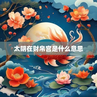太阴在财帛宫是什么意思