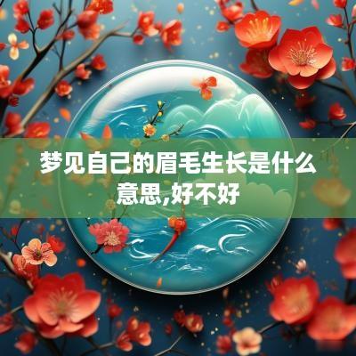 梦见自己的眉毛生长是什么意思,好不好