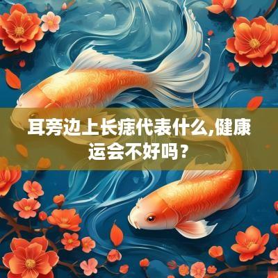 耳旁边上长痣代表什么,健康运会不好吗？