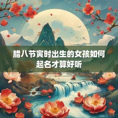 腊八节寅时出生的女孩如何起名才算好听