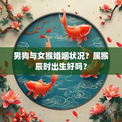 男狗与女猴婚姻状况？属猴辰时出生好吗？