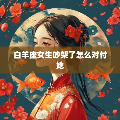 白羊座女生吵架了怎么对付她