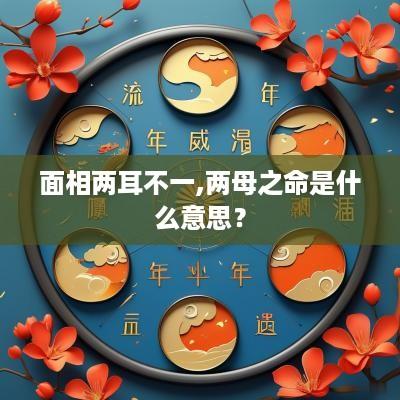 面相两耳不一,两母之命是什么意思？