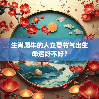 生肖属牛的人立夏节气出生命运好不好？