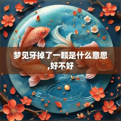 梦见牙掉了一颗是什么意思,好不好