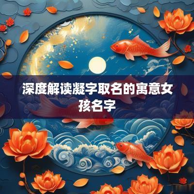 深度解读凝字取名的寓意女孩名字