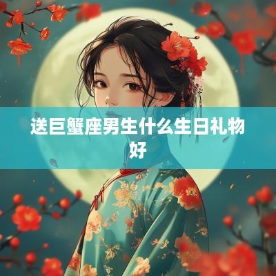 送巨蟹座男生什么生日礼物好